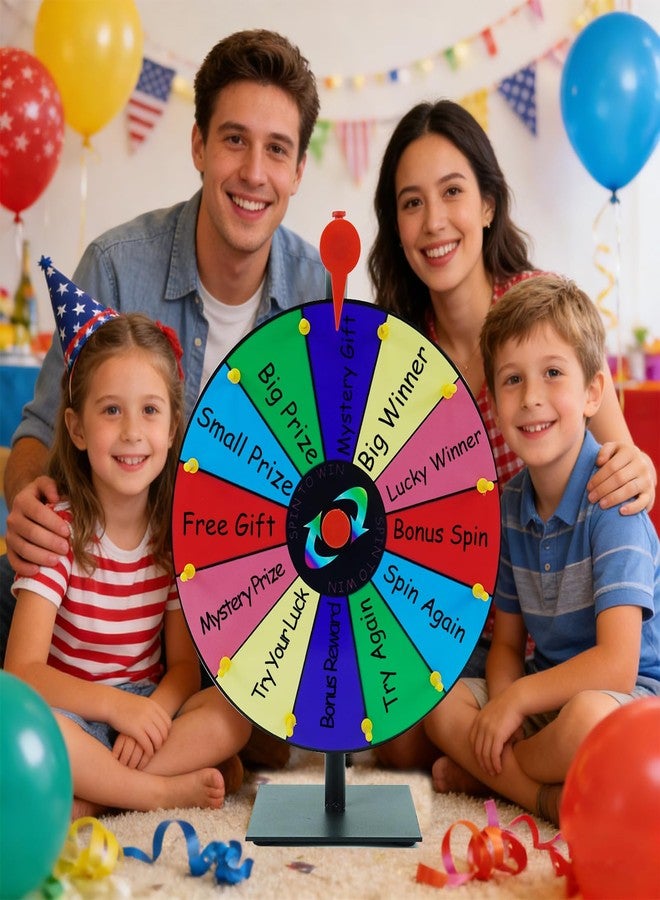 Gelabur Prize Wheel Spinner with Stand -12 Inch Spinning Wheel for Prizes, 12 Slots Color Spin The Wheel Game, Carnival Prize Wheel for Trade Show, Party Games, Casino Games - Image 4